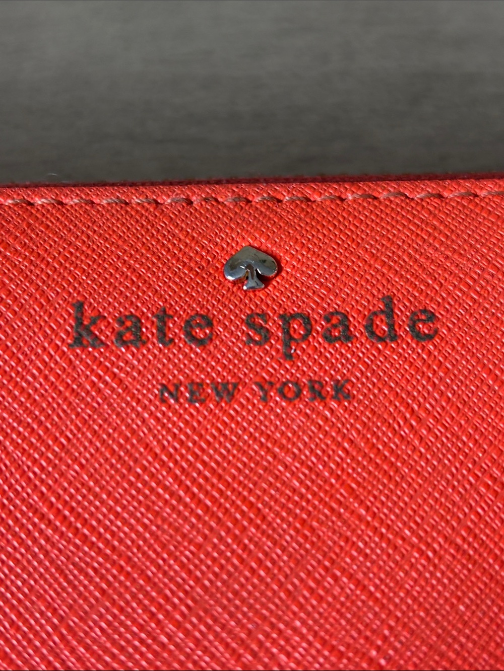 kate spade Saffiano Zip-Around Wallet in Orange-Red - Picture 3 of 17